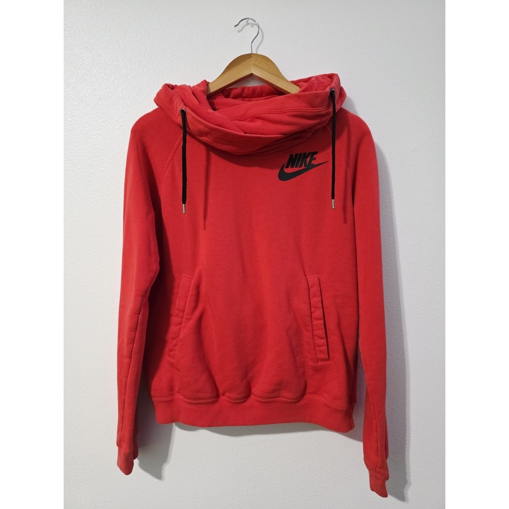 Nike Pullover Hoodie Hooded Sweatshirt Women's Size Medium Red